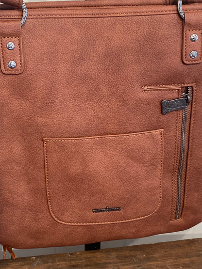 TRINITY RANCH HAIR ON COWHIDE CONCEALED CARRY TOTE
