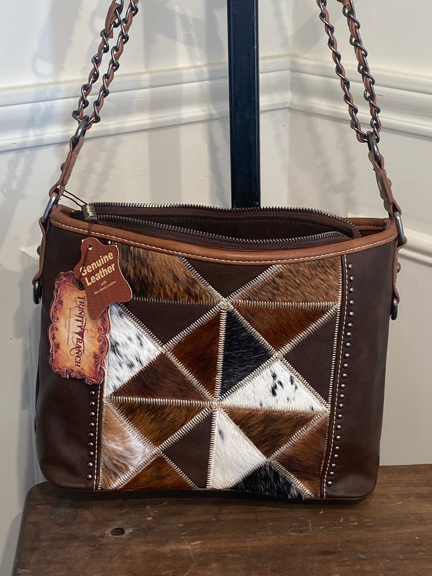 TRINITY RANCH GENUINE LEATHER HAIR ON COWHIDE