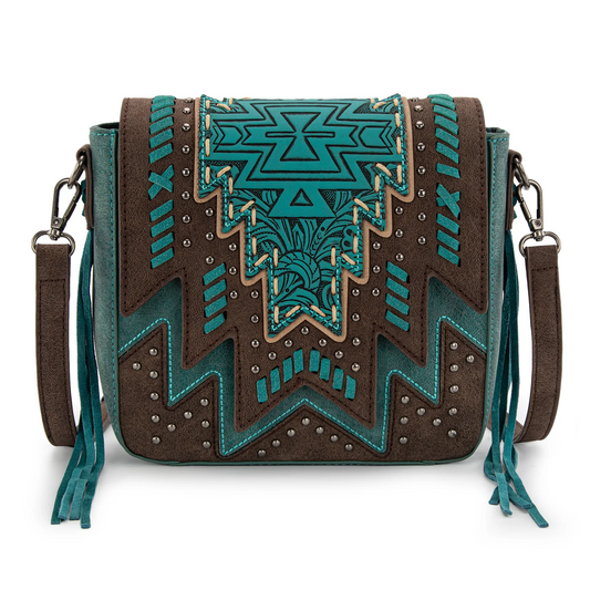 Tooled Aztec Crossbody