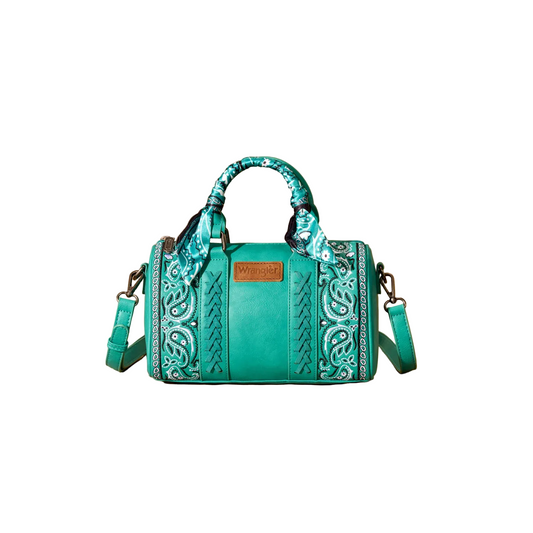 Bandana Paisley Print Barrel Crossbody