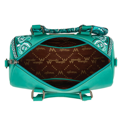 Bandana Paisley Print Barrel Crossbody