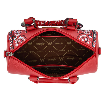 Bandana Paisley Print Barrel Crossbody